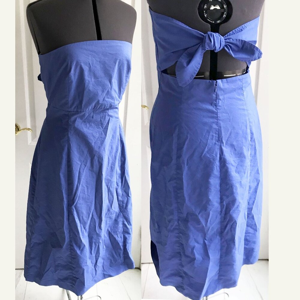 Express Periwinkle Purple Blue Strapless Sundress, Tie Back, Size 13/14